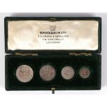 An Edward VII 1902 "THE ROYAL MAUNDY MONEY" in a green case, Spink & Son Ltd.