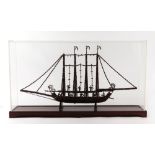 Spice Trade interest – a Moluccas Spice Islands model of a two-masted European sailing ship made