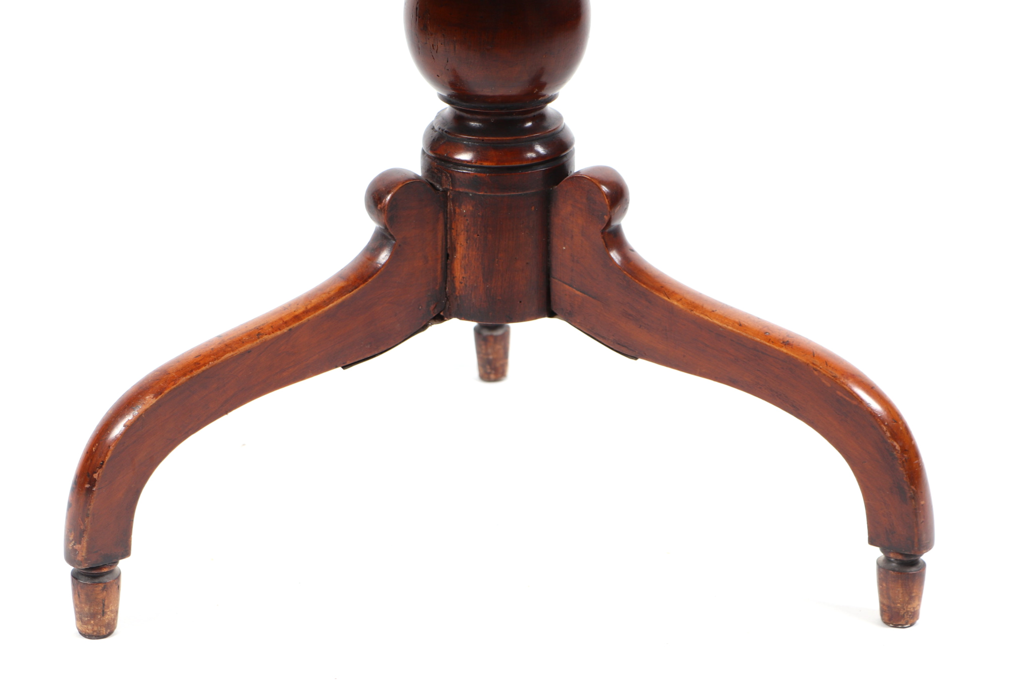 A 19th century mahogany tilt top tripod table, having rectangular top on turned column, 72cm wide. - Image 2 of 6