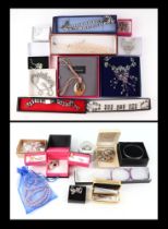 A quantity of costume jewellery, mostly boxed.