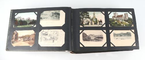 A large postcard album covering the period from Victorian to the 1950s, including topographical,
