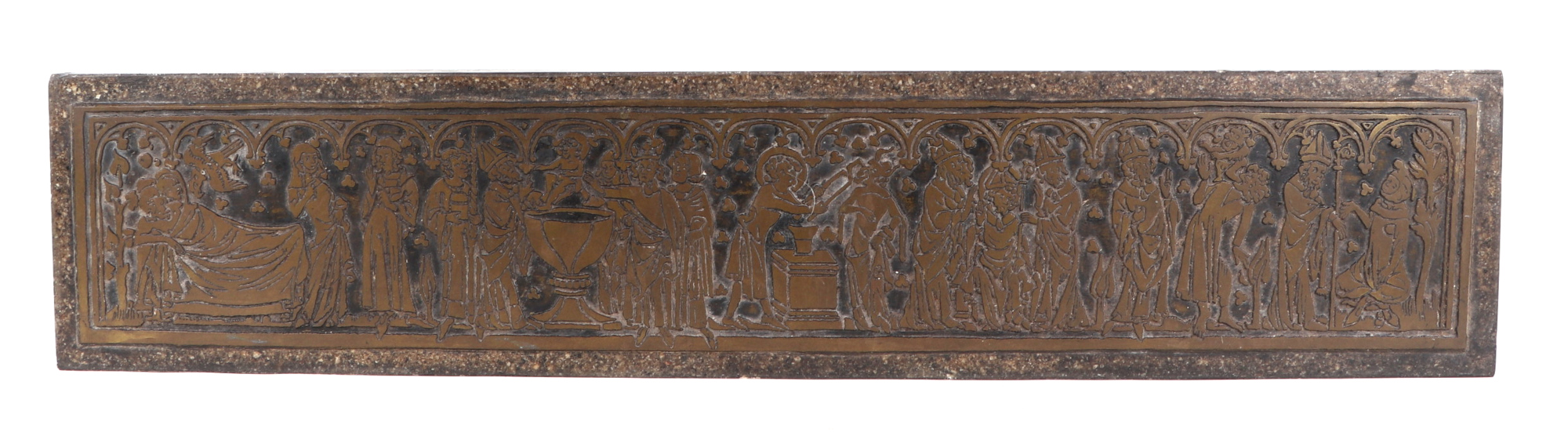 Assorted ecclesiastical and other items, including a facsimile of a church monumental, 65cm long, - Image 2 of 4