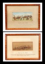 Horse racing interest. A coloured horse racing print, "Cracks of the North", photographed and