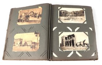 An early 20th century postcard album, containing ethnographic, architectural, European and other