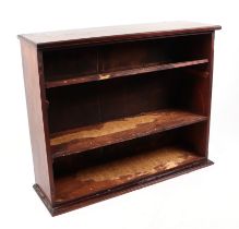 A mahogany open bookcase, 97cm wide.