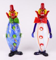 A Murano glass clown, 36cm high, and another, 35cm high (2).