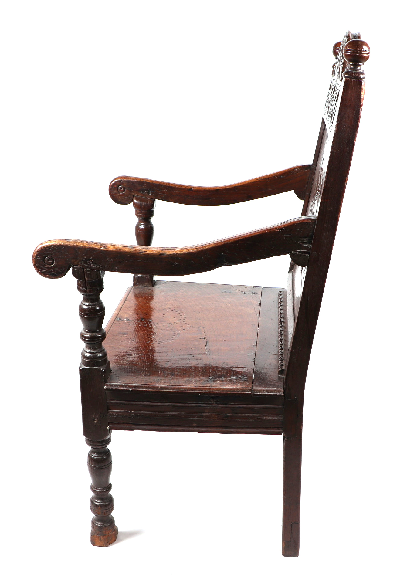 An 18th century style Wainscot type oak chair. - Image 2 of 8