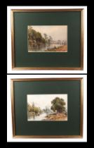 Thomas James Soper (1817-1893), a pair of river scenes, singed lower right corner, watercolour,