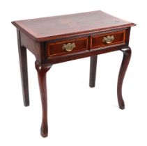 A 19th century laburnum oyster veneer side table, in the 17th century taste, the top having a