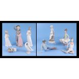 A small collection of Lladro figures, to include matador, gymnast, sailor boy, and others (9).