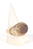 A 10ct gold dress ring, approx UK size Q, 3.8g.