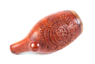 A treen carved pipe bowl, with Royal G R insignia.