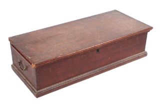 A Victorian oak six division box, on a plinth base, with carrying handles, 75cm wide.