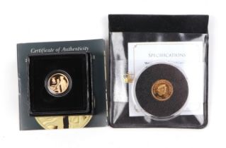 A Queen Elizabeth II memorial proof quarter sovereign, 2023, together with a HRH Prince George of
