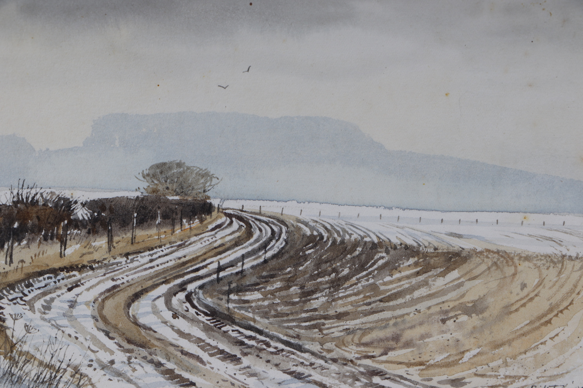 Bill Toop (Modern British) (B1942), a landscaped titled "Lean and Rye", watercolour, signed and - Image 2 of 4