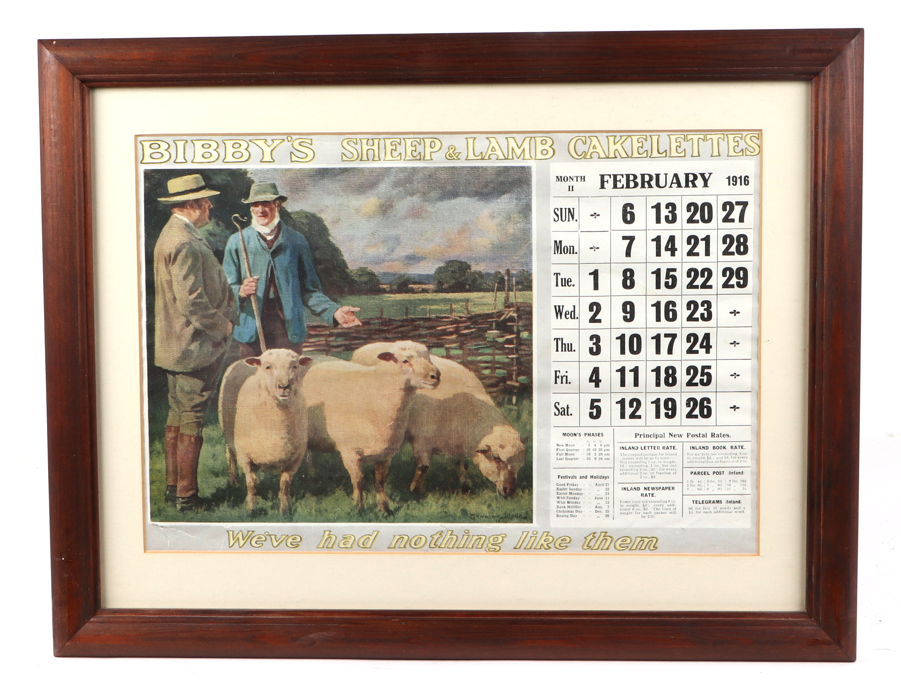 A group Bibby's agricultural feed facsimile prints, of pictorial advertising calendar months, each - Image 7 of 9