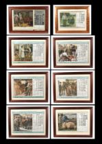 A group Bibby's agricultural feed facsimile prints, of pictorial advertising calendar months, each