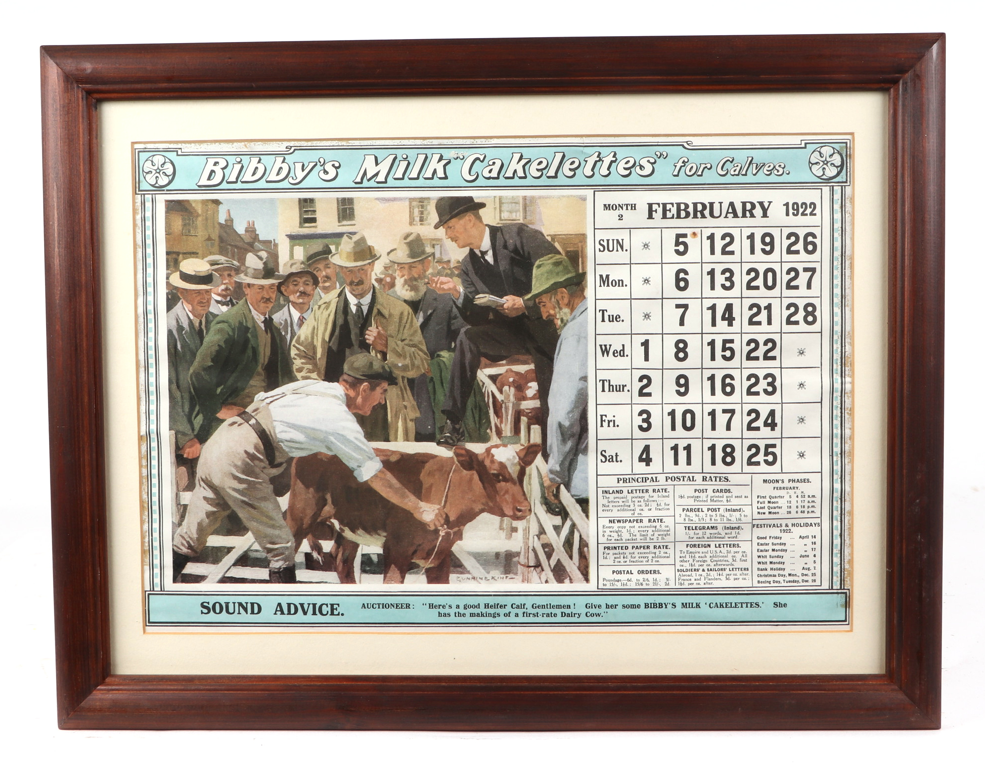 A group Bibby's agricultural feed facsimile prints, of pictorial advertising calendar months, each - Image 5 of 9