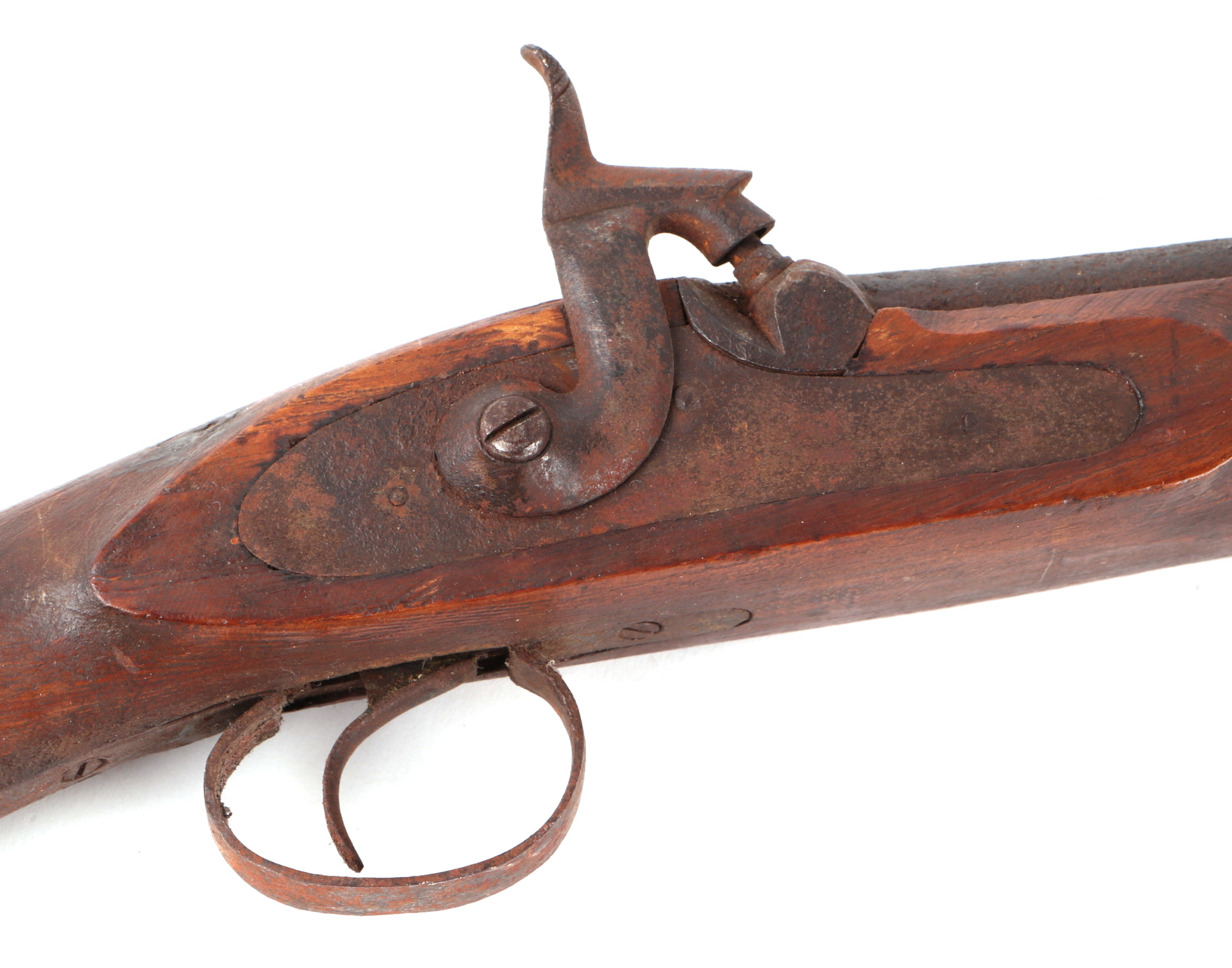 A 19th Enfield-style musket, with percussion black power cap, ram rod, and walnut stock, 121cm - Image 2 of 7