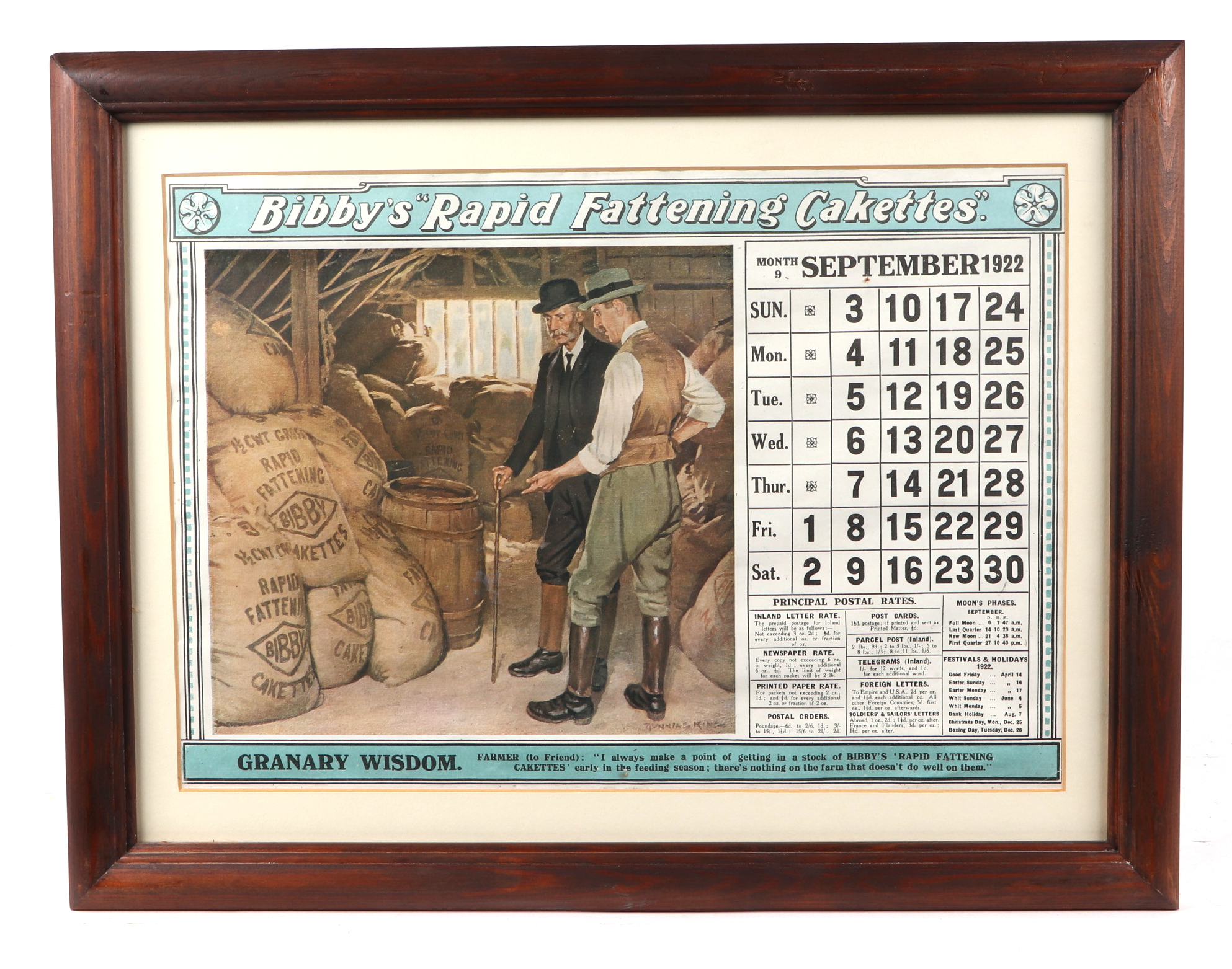 A group Bibby's agricultural feed facsimile prints, of pictorial advertising calendar months, each - Bild 2 aus 9