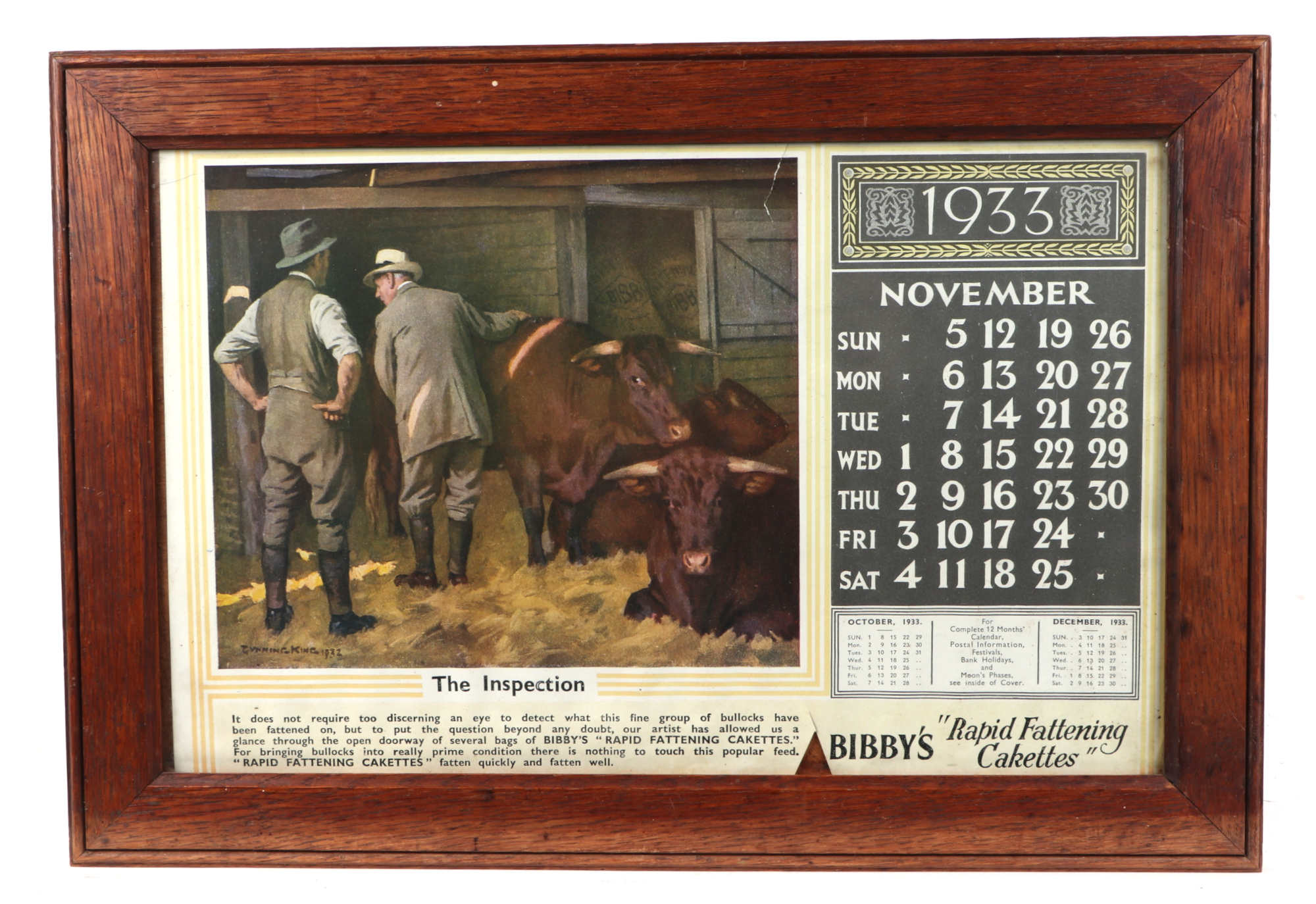 A group Bibby's agricultural feed facsimile prints, of pictorial advertising calendar months, each - Bild 8 aus 9