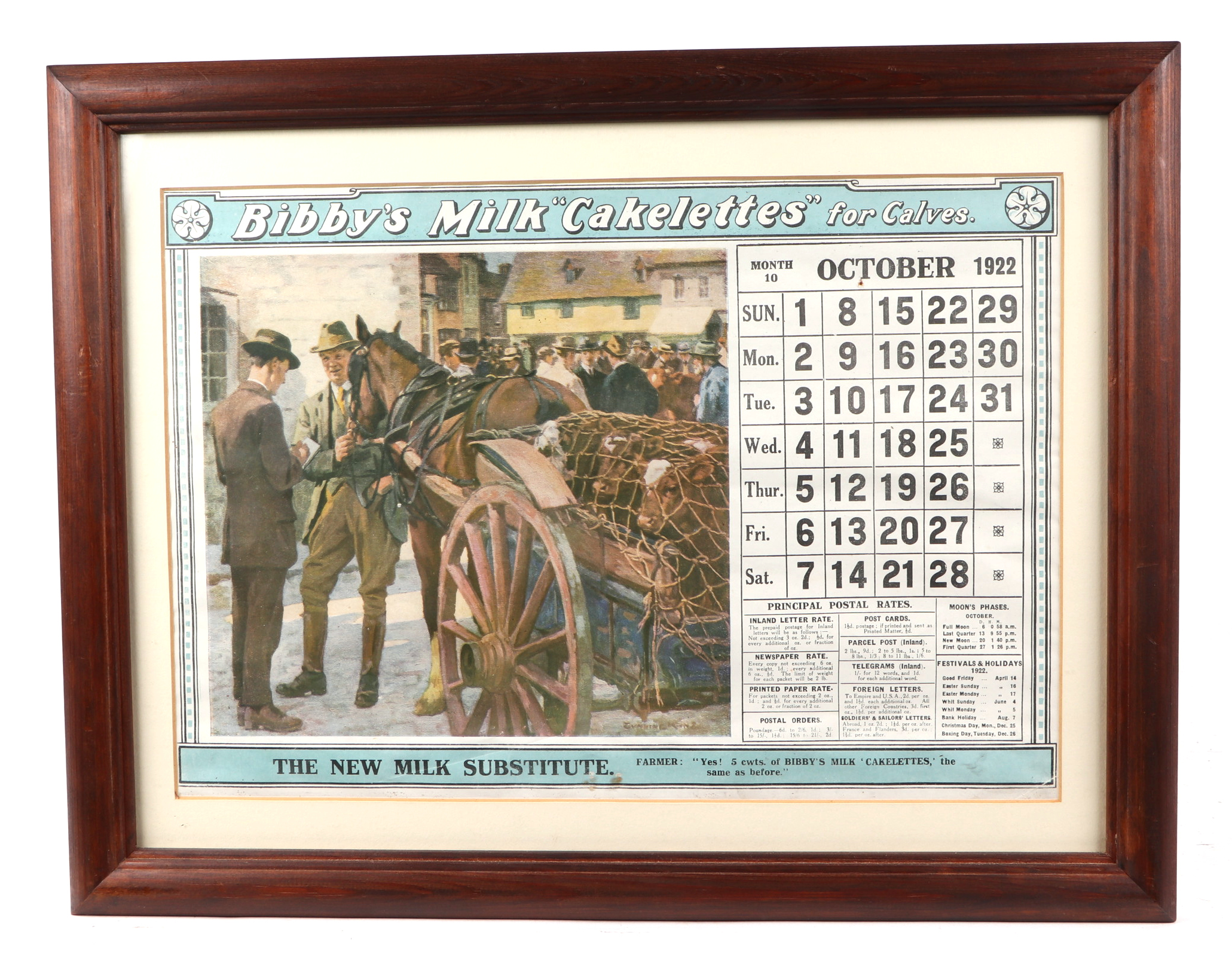 A group Bibby's agricultural feed facsimile prints, of pictorial advertising calendar months, each - Bild 6 aus 9