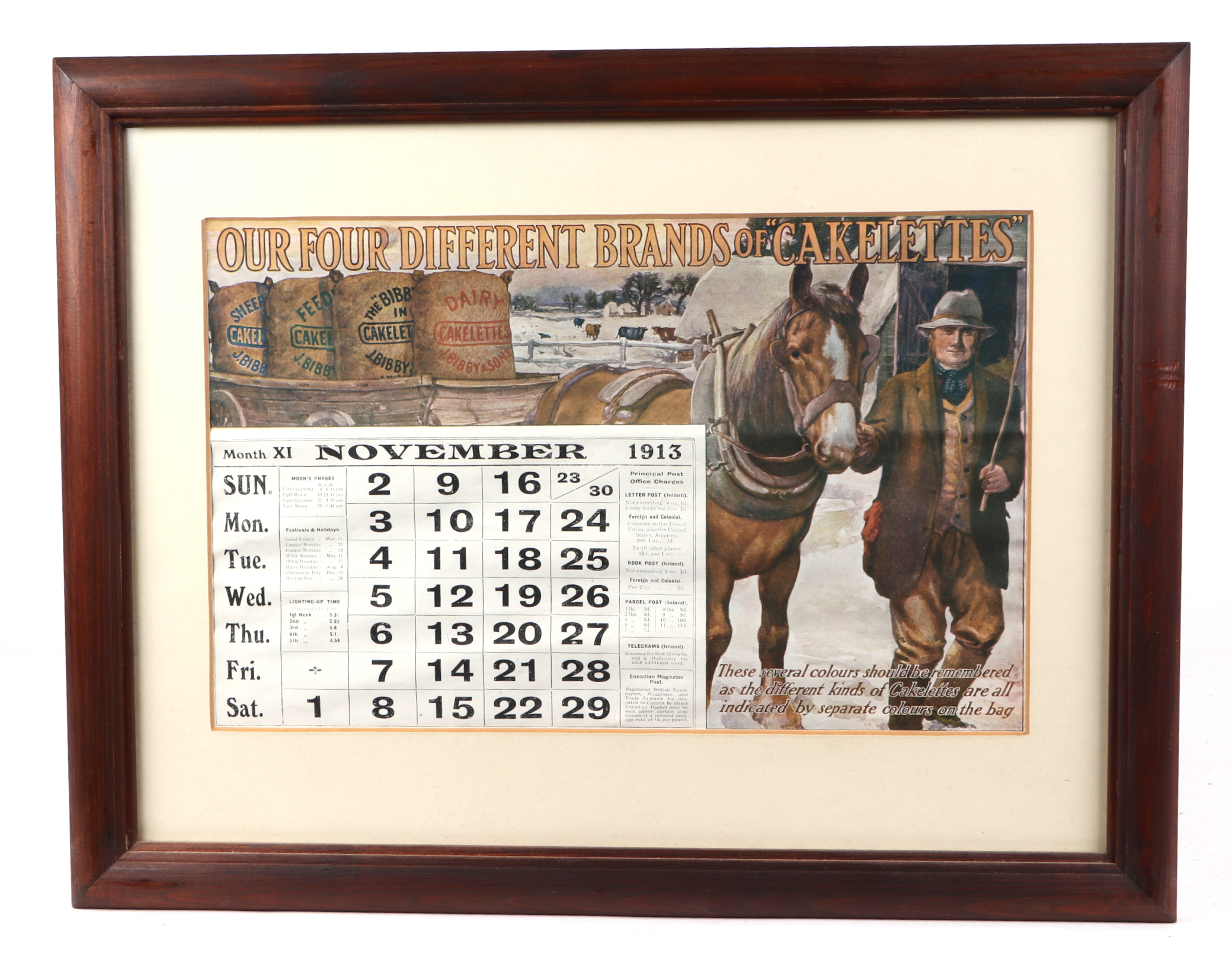 A group Bibby's agricultural feed facsimile prints, of pictorial advertising calendar months( - Image 6 of 9