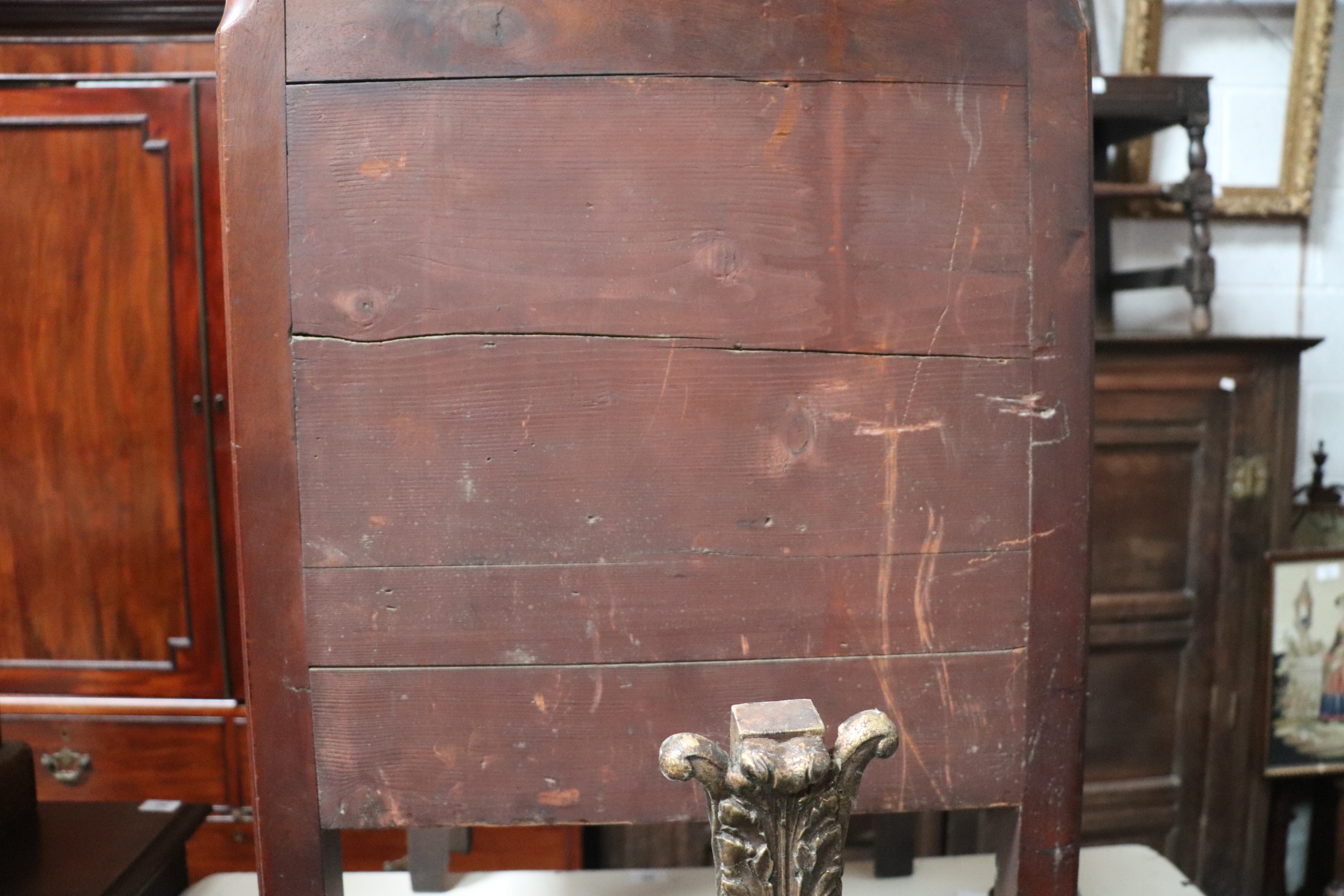 A Georgian mahogany commode night stand, the twin handled galleried top above a cupboard with pull- - Image 7 of 16