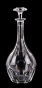 A Baccarat faceted Harcourt double magnum carafe inscribed 'Ascinter-Otis 1986 Ascenseurs-Otis 1953,