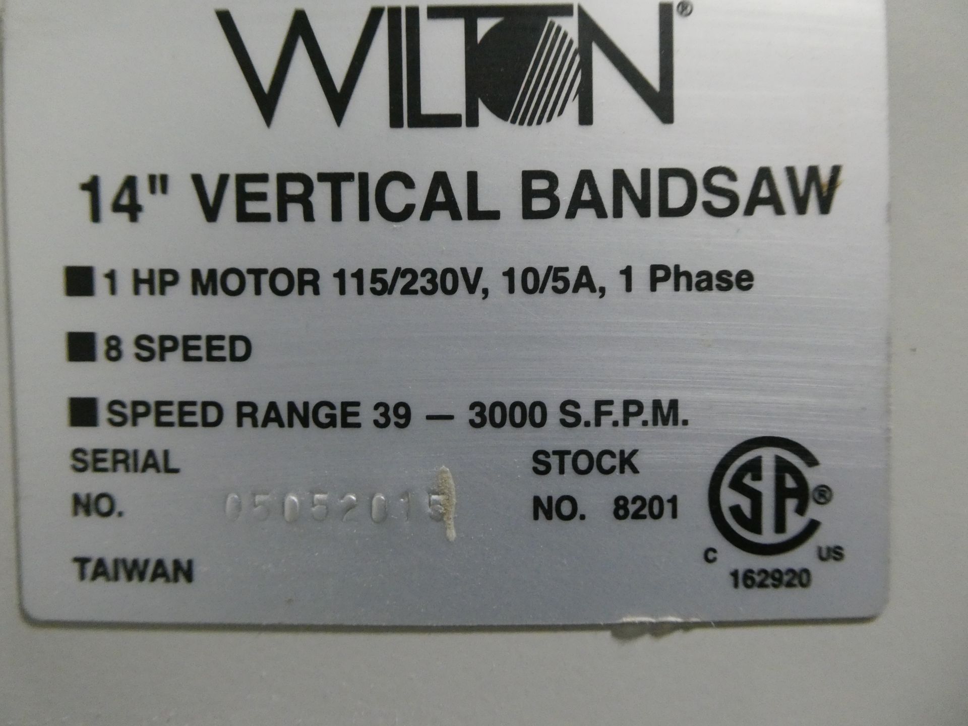 Wilton Vertical Band Saw - Image 3 of 3