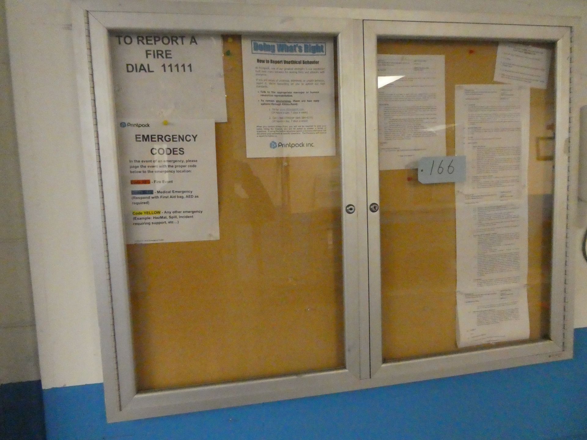 (2) Enclosed Bulletin Boards