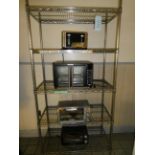 Metal Shelf with Toasters/Toaster Ovens