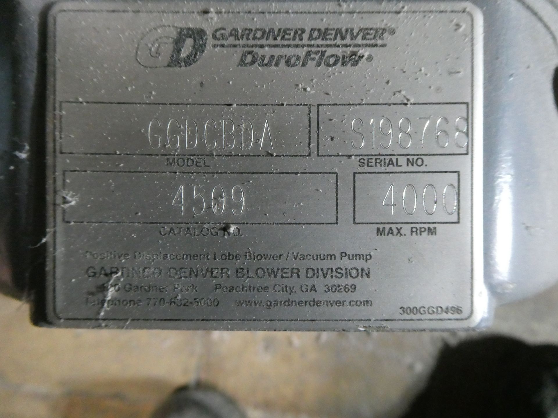 Gardner-Denver Duroflow Vacuum Pump - Image 3 of 3