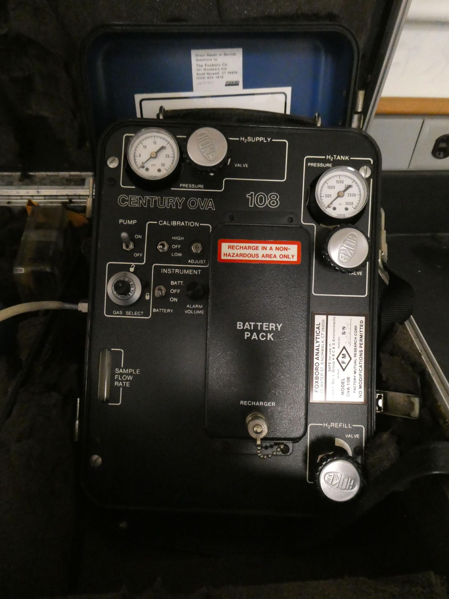 Foxboro Century System Portable Orgainc Vapor Analyzer - Image 2 of 4
