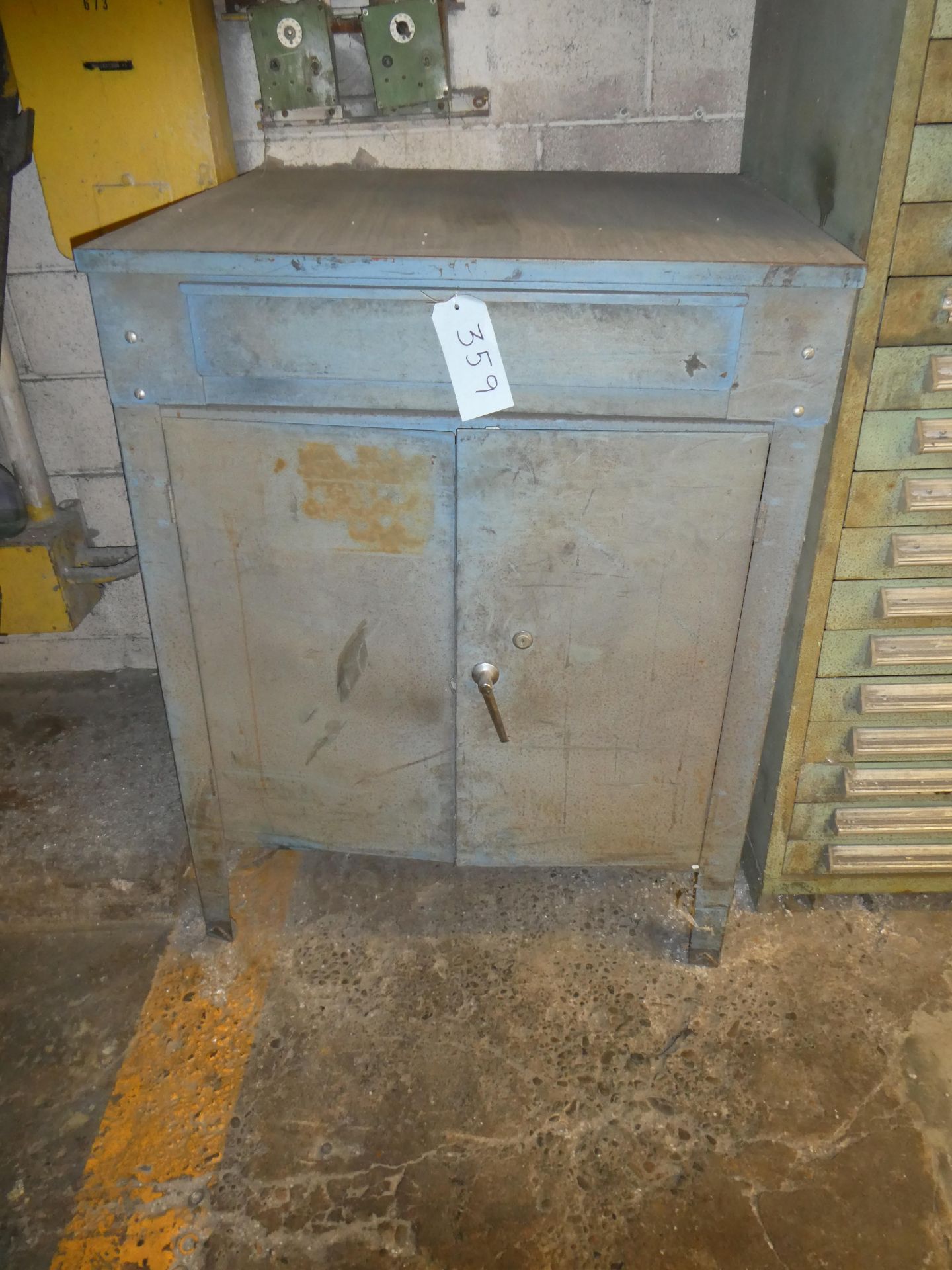 Metal Desk with Contents (forklift parts)