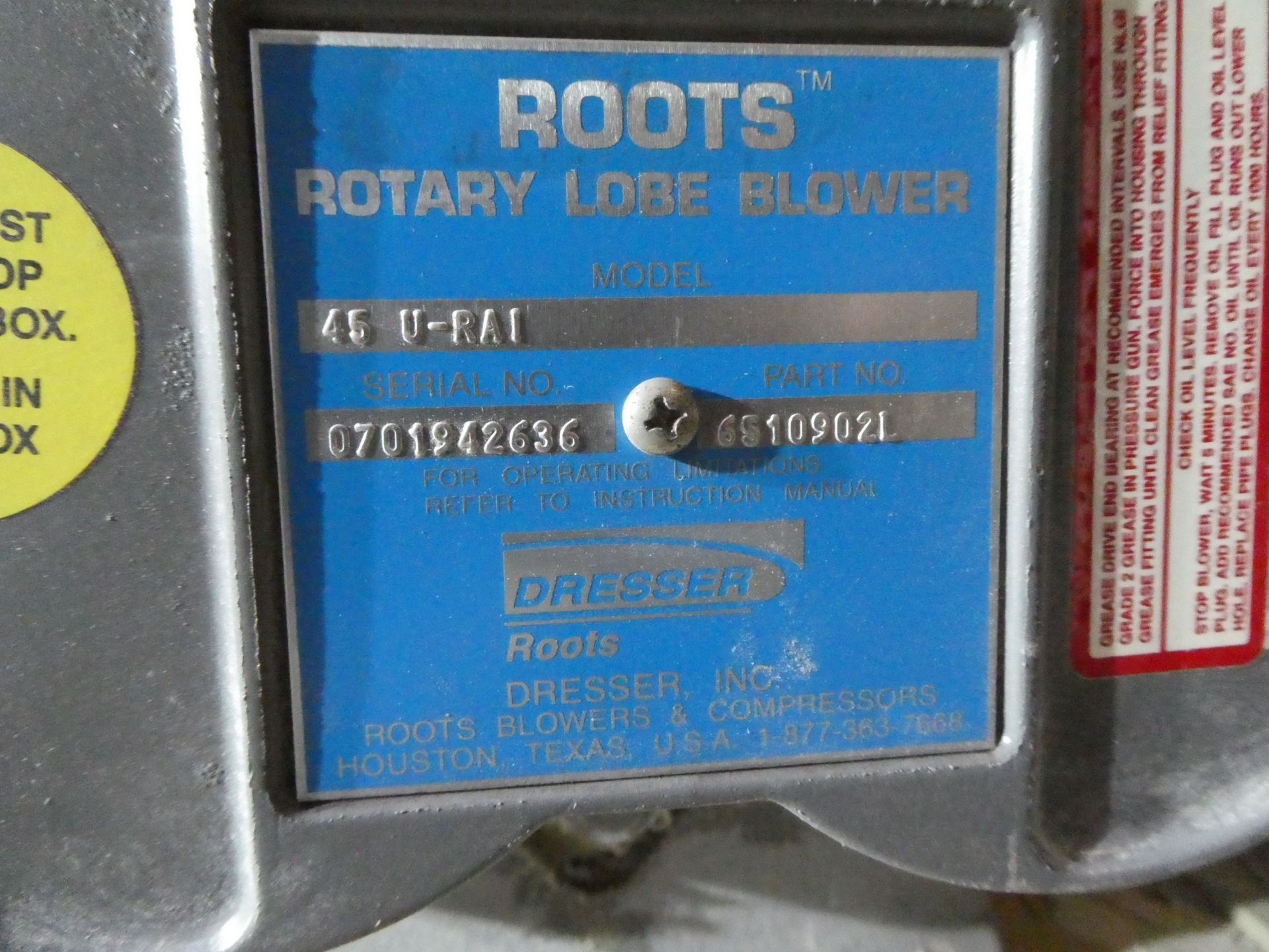 National Bulk Equipment, Vacuum Blower, Roots Blower - Image 2 of 5