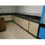 L Shaped Lab Cabinets w/ Solid Work Surface