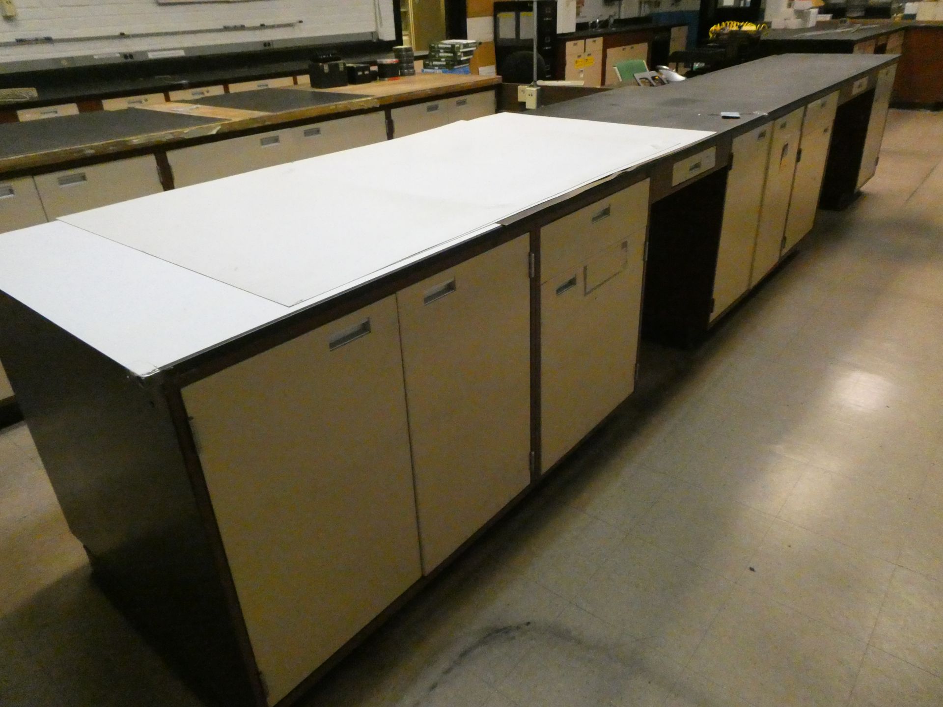 Lab Cabinets w/ Solid Work Surface - Image 2 of 3