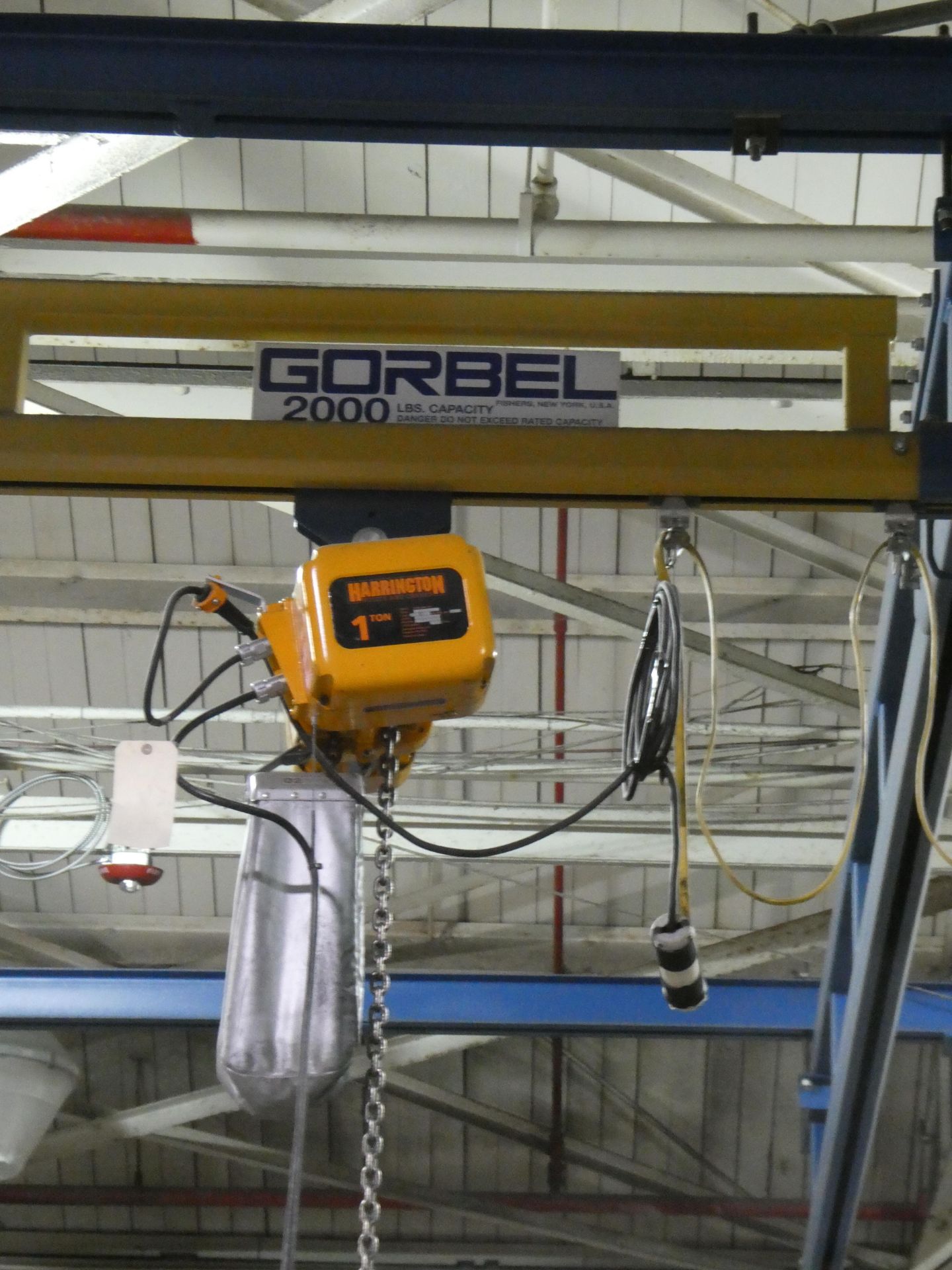 Gorbel Freestanding Overhead Crane w/ Harrington 1 ton hoist - Image 2 of 5