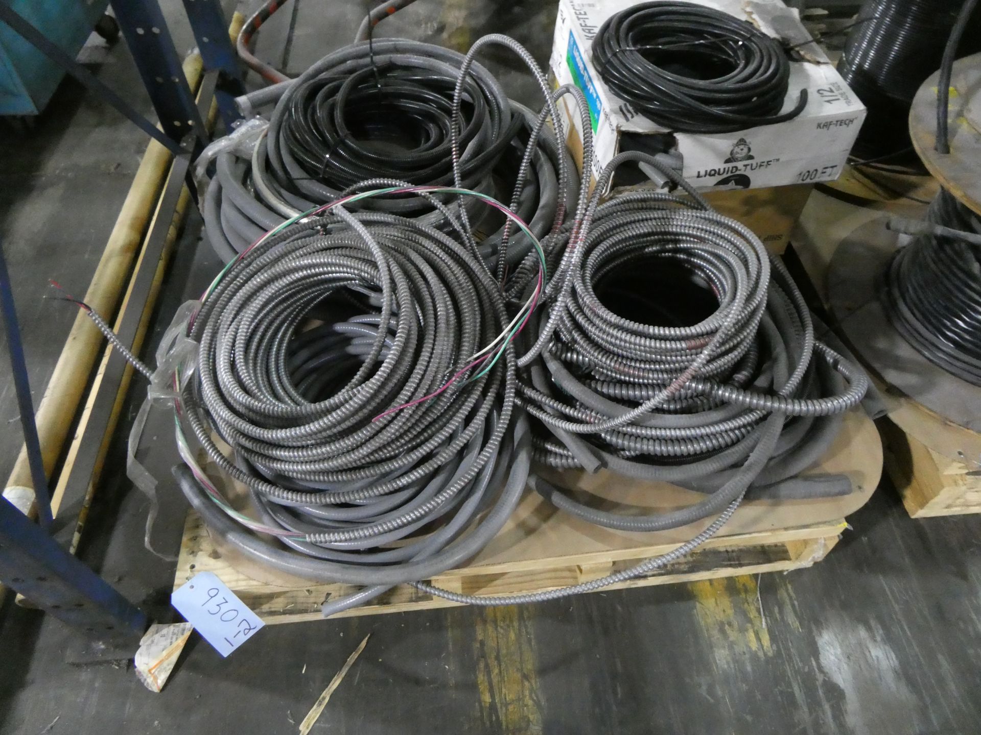 (3) Pallets of Wire, Conduit and Cable w/ Cart