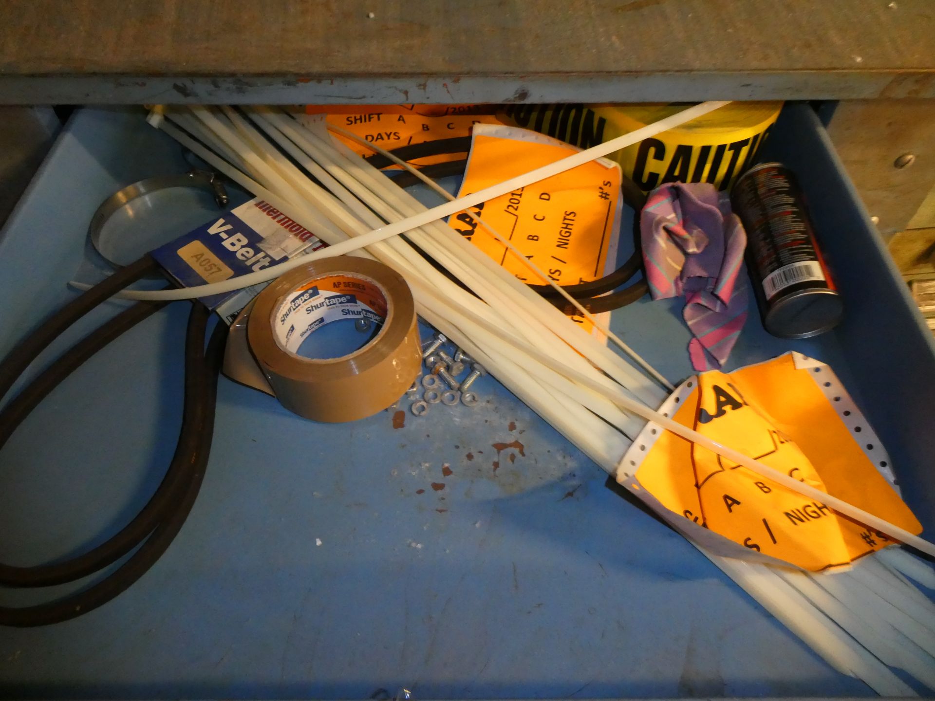 Metal Desk with Contents (forklift parts) - Image 2 of 5