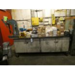 Bench with 2 Cabinets below and Contents (Nissan forklift parts)