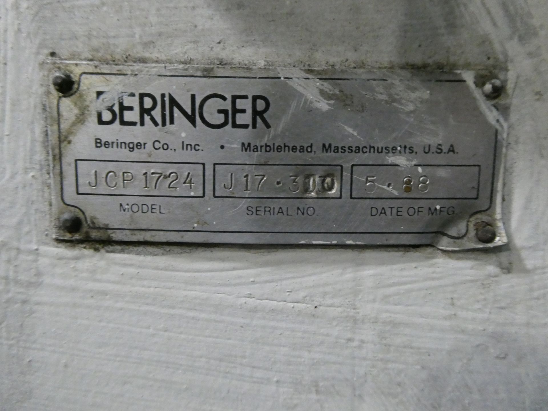 Beringer Model JCP-1724 Burnout Oven - Image 6 of 6