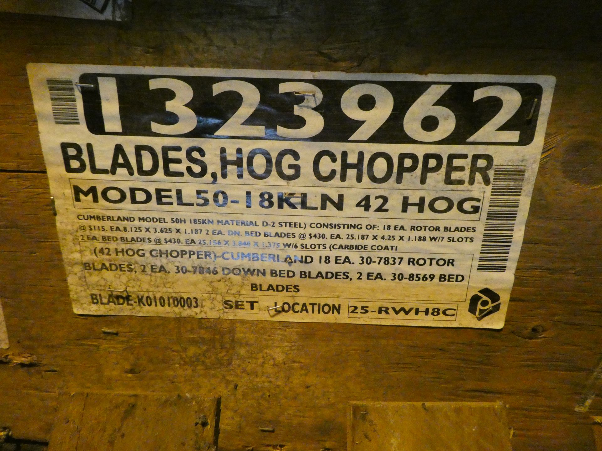 50-18KN Knives for Cumberland Granulator/Hog Chopper - Image 2 of 2