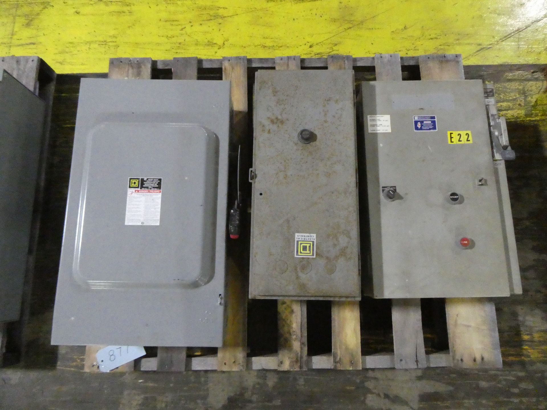 Pallet of Square D Disconnects and Motor Starters