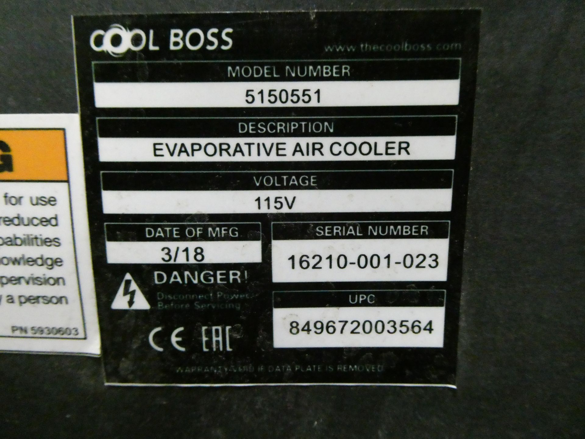 Cool Boss Evaporative Air Cooler - Image 3 of 3
