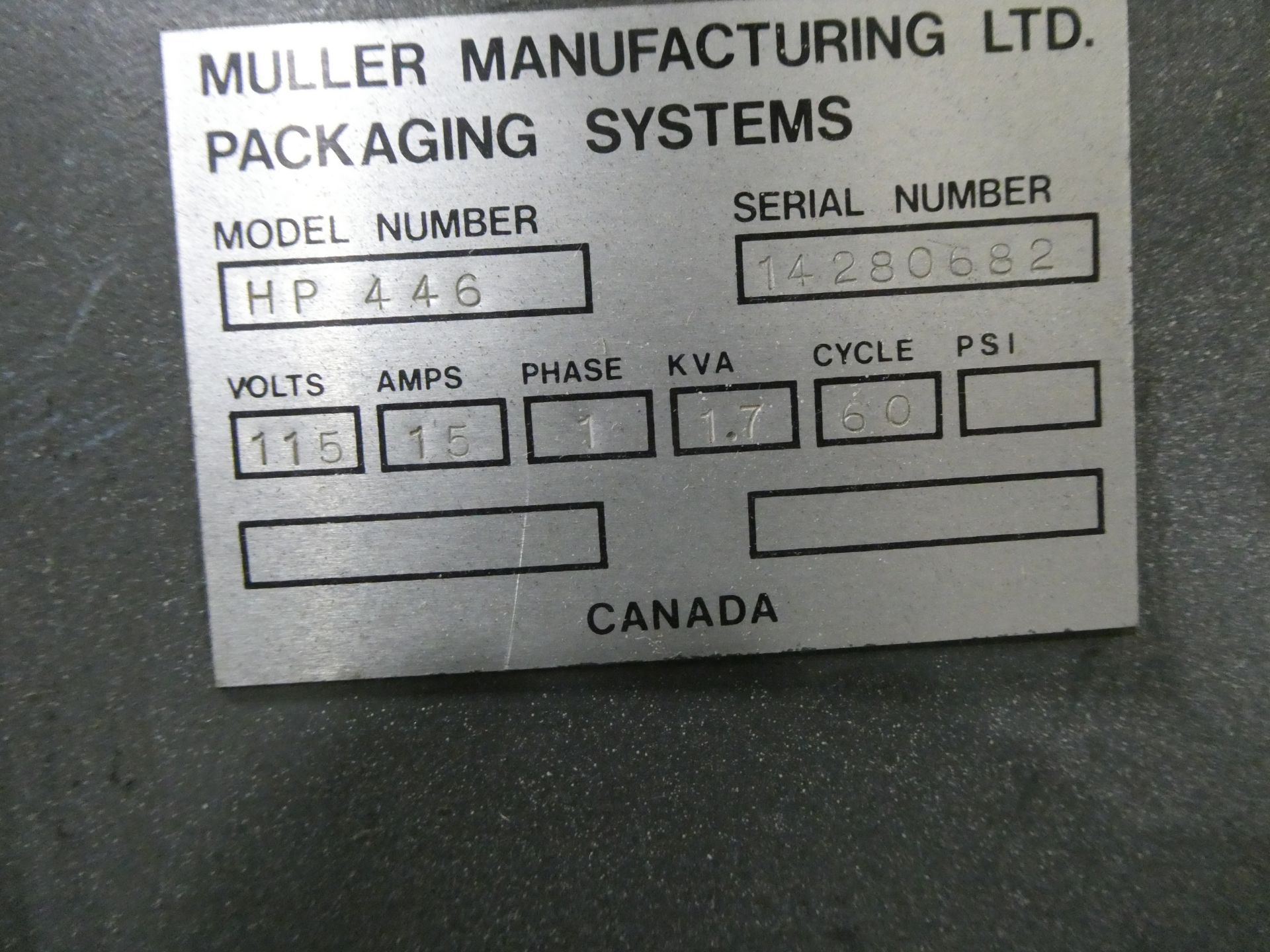 Muller Packaging Systems Stretch Wrapper - Image 3 of 3