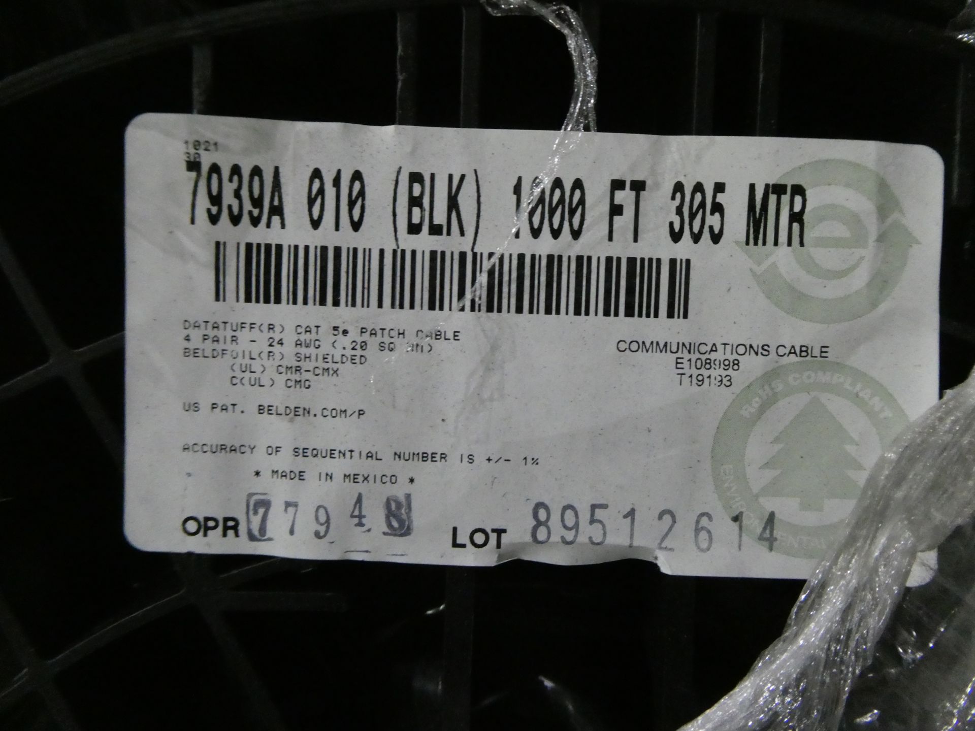 (6) New 1000ft Belden Cable Spools - Bild 2 aus 2