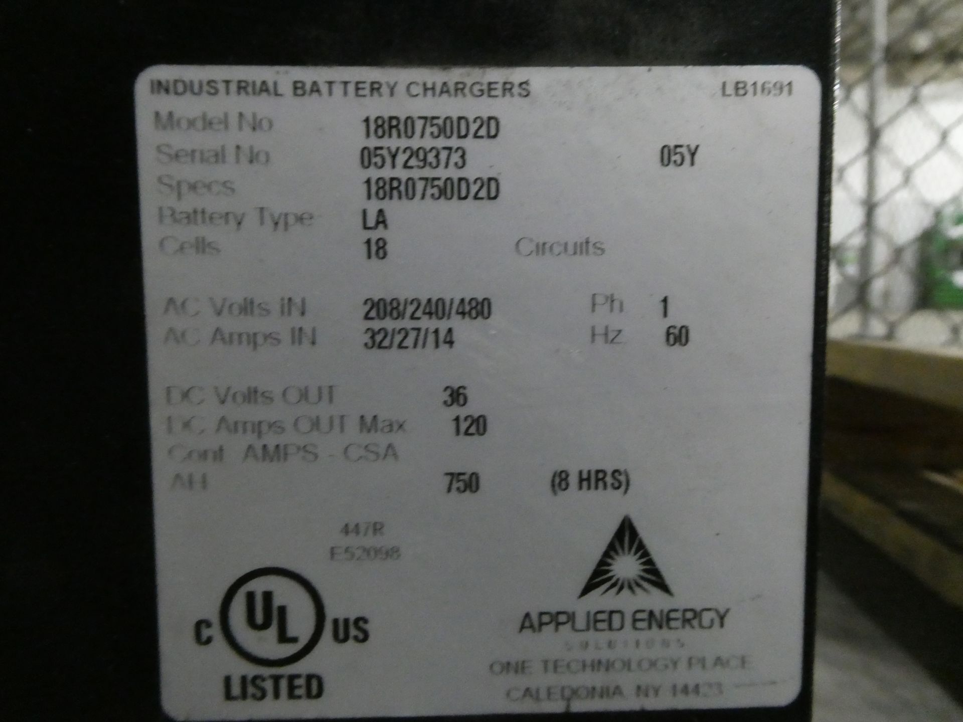 WorkHorse Series 2, 36 Volt Battery Charger - Image 2 of 2