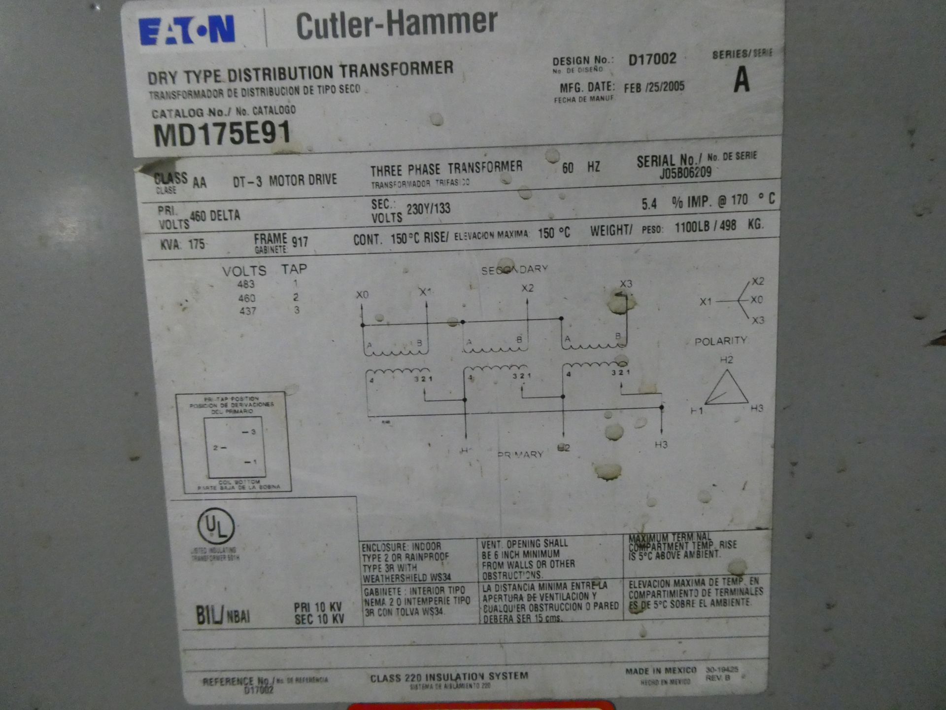 Transformer 175 kva - Bild 2 aus 2